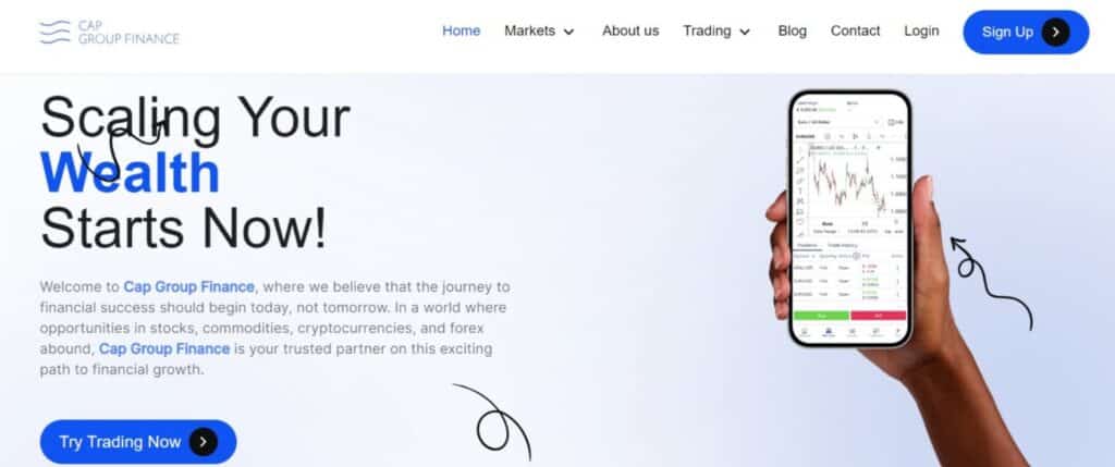 Cap Group Finance website Cap Group Finance website