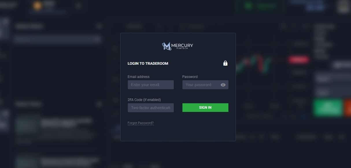 Mercury Fintech Registration Page Mercury Fintech Registration Page