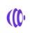 Purple speaker icon indicating audio volume/sound is on