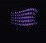 Abstract arc of purple dots on a dark background